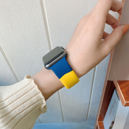 Silicone Color Matching Replacement Watchbands For Apple Watch Series 6 & SE & 5 & 4 44mm / 3 & 2 & 1 42mm - DealBuddy