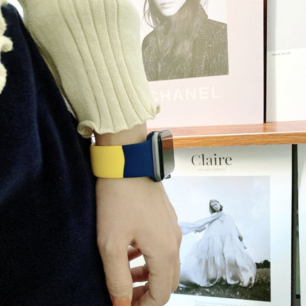 Silicone Color Matching Replacement Watchbands For Apple Watch Series 6 & SE & 5 & 4 44mm / 3 & 2 & 1 42mm - DealBuddy