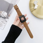 Crazy Horse Texture + Flat Texture Leather Replacement Watchbands For Apple Watch Series 6 & SE & 5 & 4 40mm / 3 & 2 & 1 38mm - DealBuddy