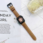 Big Head Buckle Leather Replacement Watchbands For Apple Watch Series 6 & SE & 5 & 4 40mm / 3 & 2 & 1 38mm - DealBuddy
