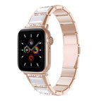For Apple Watch Ultra 49mm / Series 8&7 45mm / SE 2&6&SE&5&4 44mm / 3&2&1 42mm / Gold+White