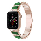 For Apple Watch Ultra 49mm / Series 8&7 45mm / SE 2&6&SE&5&4 44mm / 3&2&1 42mm / Gold+Green