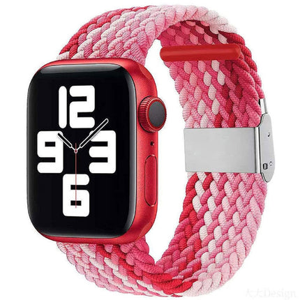 Braided + Stainless Steel Replacement Watchbands For Apple Watch Series 6 & SE & 5 & 4 40mm / 3 & 2 & 1 38mm, For Apple Watch Series 8&7 41mm / SE 2&6&SE&5&4 40mm / 3&2&1 38mm, For Apple Watch Series 7 41mm / 6 & SE & 5 & 4 40mm                        ...