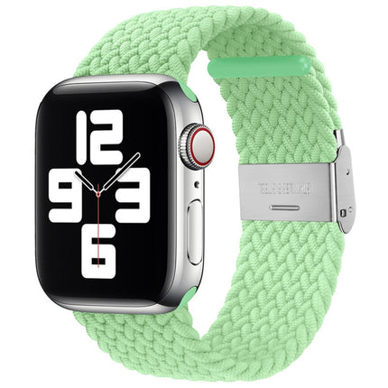 Braided + Stainless Steel Replacement Watchbands For Apple Watch Series 6 & SE & 5 & 4 40mm / 3 & 2 & 1 38mm, For Apple Watch Series 8&7 41mm / SE 2&6&SE&5&4 40mm / 3&2&1 38mm, For Apple Watch Series 7 41mm / 6 & SE & 5 & 4 40mm                        ...