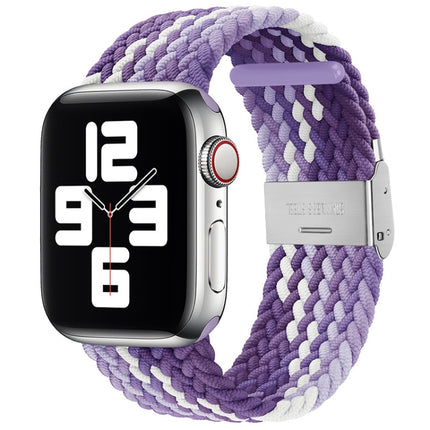 Braided + Stainless Steel Replacement Watchbands For Apple Watch Series 6 & SE & 5 & 4 40mm / 3 & 2 & 1 38mm, For Apple Watch Series 8&7 41mm / SE 2&6&SE&5&4 40mm / 3&2&1 38mm, For Apple Watch Series 7 41mm / 6 & SE & 5 & 4 40mm                        ...