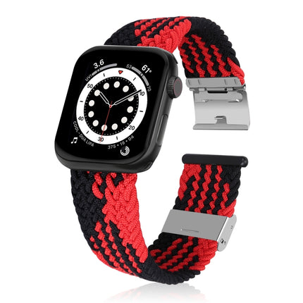 Braided + Stainless Steel Replacement Watchbands For Apple Watch Series 6 & SE & 5 & 4 40mm / 3 & 2 & 1 38mm, For Apple Watch Series 8&7 41mm / SE 2&6&SE&5&4 40mm / 3&2&1 38mm, For Apple Watch Series 7 41mm / 6 & SE & 5 & 4 40mm                        ...