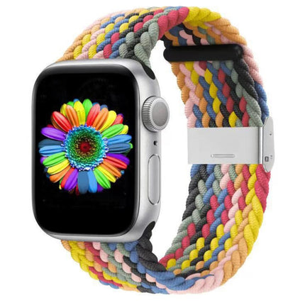 Braided + Stainless Steel Replacement Watchbands For Apple Watch Series 6 & SE & 5 & 4 40mm / 3 & 2 & 1 38mm - DealBuddy