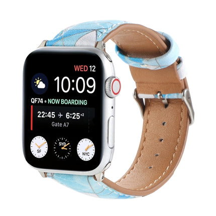 Marble Ethnic Style Printed Leather Watchband For Apple Watch Series 6 & SE & - DealBuddy