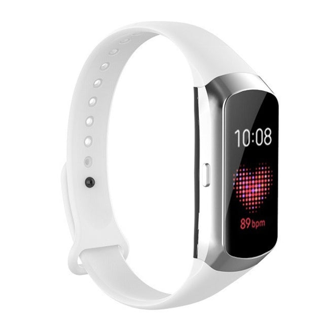 For Samsung Galaxy Fit SM-R370 Silicone Glossy Nail Button Replacement Strap Watchband - DealBuddy