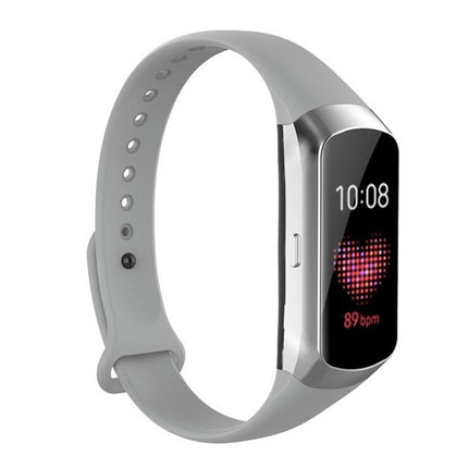For Samsung Galaxy Fit SM-R370 Silicone Glossy Nail Button Replacement Strap Watchband - DealBuddy