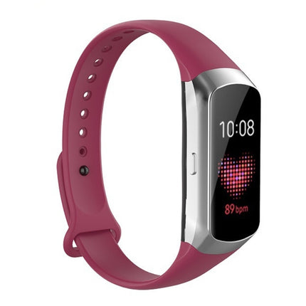 For Samsung Galaxy Fit SM-R370 Silicone Glossy Nail Button Replacement Strap Watchband - DealBuddy
