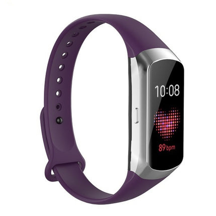For Samsung Galaxy Fit SM-R370 Silicone Glossy Nail Button Replacement Strap Watchband - DealBuddy