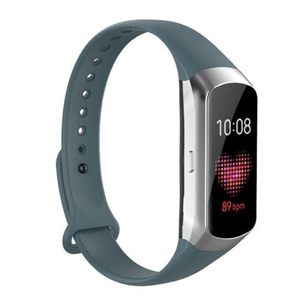 For Samsung Galaxy Fit SM-R370 Silicone Glossy Nail Button Replacement Strap Watchband - DealBuddy