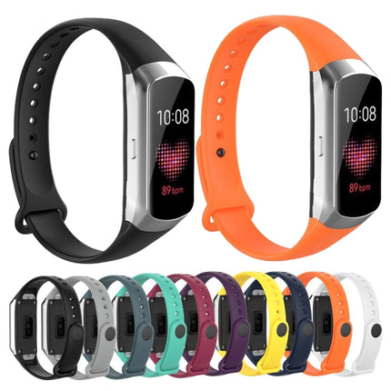 For Samsung Galaxy Fit SM-R370 Silicone Glossy Nail Button Replacement Strap Watchband - DealBuddy