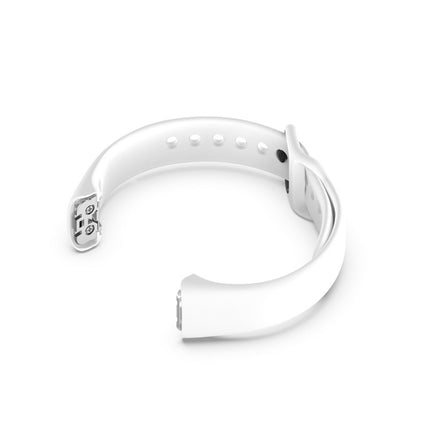 For Samsung Galaxy Fit SM-R370 Silicone Steel Shrapnel Black Buckle Replacement Strap Watchband - DealBuddy