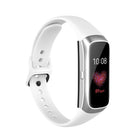 For Samsung Galaxy Fit SM-R370 Silicone Steel Shrapnel Black Buckle Replacement Strap Watchband - DealBuddy