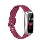 For Samsung Galaxy Fit SM-R370 Silicone Steel Shrapnel Black Buckle Replacement Strap Watchband - DealBuddy