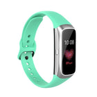 For Samsung Galaxy Fit SM-R370 Silicone Steel Shrapnel Black Buckle Replacement Strap Watchband - DealBuddy