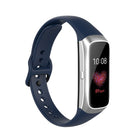For Samsung Galaxy Fit SM-R370 Silicone Steel Shrapnel Black Buckle Replacement Strap Watchband - DealBuddy
