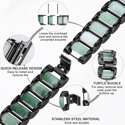 Emerald Stainless Steel Watch Strap, For Apple Watch Ultra 49mm / Series 8&7 45mm / SE 2&6&SE&5&4 44mm / 3&2&1 42mm, For Apple Watch Series 8&7 41mm / SE 2&6&SE&5&4 40mm / 3&2&1 38mm, For Apple Watch Series 7 41mm / 6 & SE & 5 & 4 40mm / 3 & 2 & 1 38mm - DealBuddy