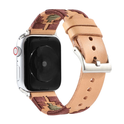 Woven Contrast Leather Strap, For Apple Watch Ultra 49mm / Series 8&7 45mm / SE 2&6&SE&5&4 44mm / 3&2&1 42mm, For Apple Watch Series 8&7 41mm / SE 2&6&SE&5&4 40mm / 3&2&1 38mm - DealBuddy