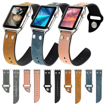 Leather Knife Strap, For Apple Watch Ultra 49mm / Series 8&7 45mm / SE 2&6&SE&5&4 44mm / 3&2&1 42mm, For Apple Watch Series 8&7 41mm / SE 2&6&SE&5&4 40mm / 3&2&1 38mm - DealBuddy