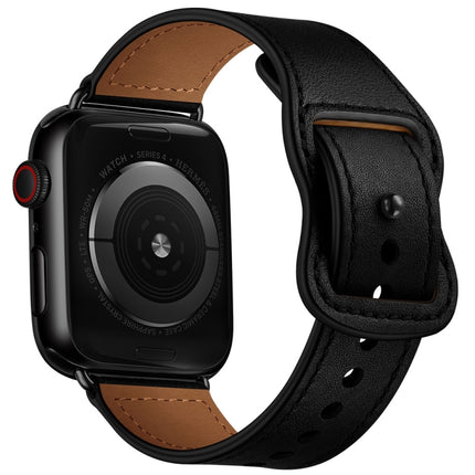 Double Hole Leather Watchband For Apple Watch Series 6 & SE &, 5 & 4 44mm / 3 & 2 & 1 42mm, 5 & 4 40mm / 3 & 2 & 1 38mm - DealBuddy