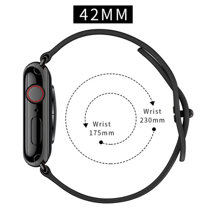 Double Hole Leather Watchband For Apple Watch Series 6 & SE &, 5 & 4 44mm / 3 & 2 & 1 42mm, 5 & 4 40mm / 3 & 2 & 1 38mm - DealBuddy