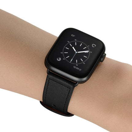 Double Hole Leather Watchband For Apple Watch Series 6 & SE &, 5 & 4 44mm / 3 & 2 & 1 42mm, 5 & 4 40mm / 3 & 2 & 1 38mm - DealBuddy