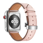 Silver Buckle For Apple Watch Series 7 41mm / 6 & SE & 5 & 4 40mm / 3 & 2 & 1 38mm / Pink