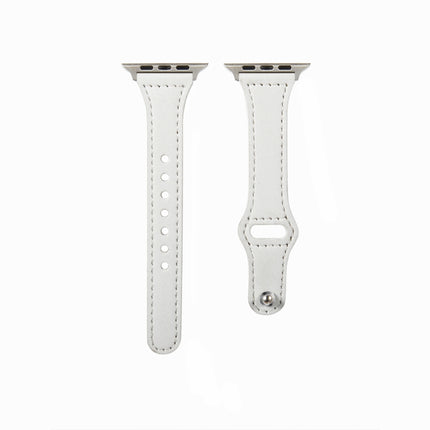 Universal T-shaped Thin Reverse Buckle Leather Watch Strap, For Apple Watch Ultra 49mm / Series 8&7 45mm / SE 2&6&SE&5&4 44mm / 3&2&1 42mm, For Apple Watch Series 8&7 41mm / SE 2&6&SE&5&4 40mm / 3&2&1 38mm - DealBuddy