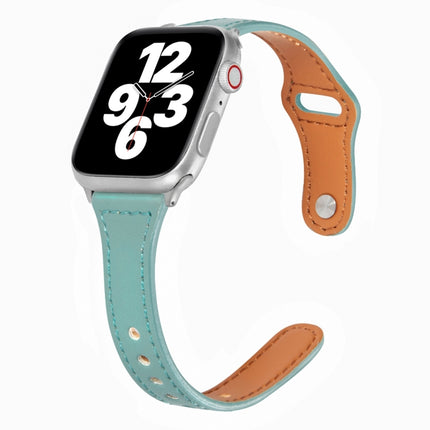 Universal T-shaped Thin Reverse Buckle Leather Watch Strap, For Apple Watch Ultra 49mm / Series 8&7 45mm / SE 2&6&SE&5&4 44mm / 3&2&1 42mm, For Apple Watch Series 8&7 41mm / SE 2&6&SE&5&4 40mm / 3&2&1 38mm - DealBuddy