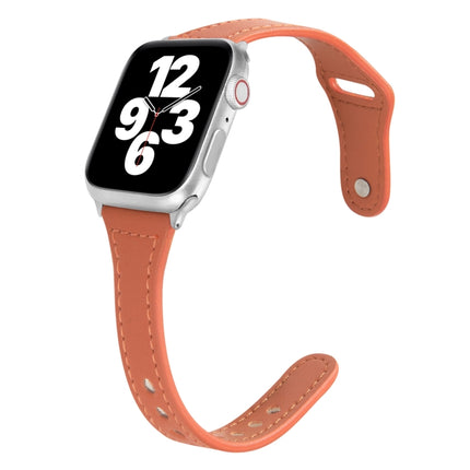 Universal T-shaped Thin Reverse Buckle Leather Watch Strap, For Apple Watch Ultra 49mm / Series 8&7 45mm / SE 2&6&SE&5&4 44mm / 3&2&1 42mm, For Apple Watch Series 8&7 41mm / SE 2&6&SE&5&4 40mm / 3&2&1 38mm - DealBuddy