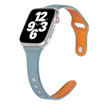 Universal T-shaped Thin Reverse Buckle Leather Watch Strap, For Apple Watch Ultra 49mm / Series 8&7 45mm / SE 2&6&SE&5&4 44mm / 3&2&1 42mm, For Apple Watch Series 8&7 41mm / SE 2&6&SE&5&4 40mm / 3&2&1 38mm - DealBuddy