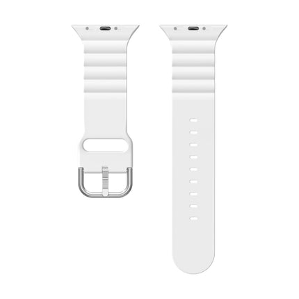 Business B Style Silicone Watch Strap, For Apple Watch Series 7 45mm / 6 & SE & 5 & 4 44mm / 3 & 2 & 1 42mm, For Apple Watch Ultra 49mm / Series 8&7 45mm / SE 2&6&SE&5&4 44mm / 3&2&1 42mm - DealBuddy