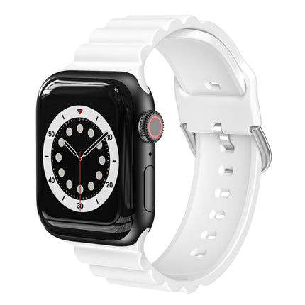 Business B Style Silicone Watch Strap, For Apple Watch Series 7 45mm / 6 & SE & 5 & 4 44mm / 3 & 2 & 1 42mm, For Apple Watch Ultra 49mm / Series 8&7 45mm / SE 2&6&SE&5&4 44mm / 3&2&1 42mm - DealBuddy