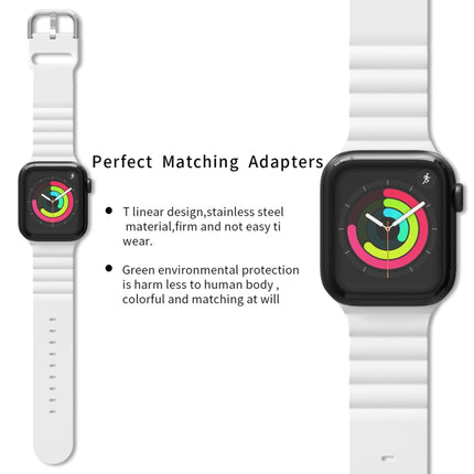 Business B Style Silicone Watch Strap, For Apple Watch Series 7 45mm / 6 & SE & 5 & 4 44mm / 3 & 2 & 1 42mm, For Apple Watch Ultra 49mm / Series 8&7 45mm / SE 2&6&SE&5&4 44mm / 3&2&1 42mm - DealBuddy