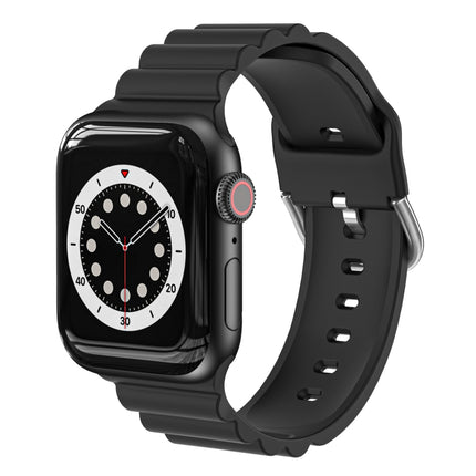 Business B Style Silicone Watch Strap, For Apple Watch Series 7 45mm / 6 & SE & 5 & 4 44mm / 3 & 2 & 1 42mm, For Apple Watch Ultra 49mm / Series 8&7 45mm / SE 2&6&SE&5&4 44mm / 3&2&1 42mm - DealBuddy