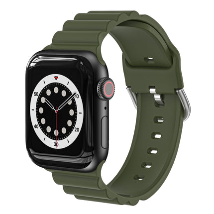 Business B Style Silicone Watch Strap, For Apple Watch Series 7 45mm / 6 & SE & 5 & 4 44mm / 3 & 2 & 1 42mm, For Apple Watch Ultra 49mm / Series 8&7 45mm / SE 2&6&SE&5&4 44mm / 3&2&1 42mm - DealBuddy