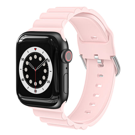 Business B Style Silicone Watch Strap, For Apple Watch Series 7 45mm / 6 & SE & 5 & 4 44mm / 3 & 2 & 1 42mm, For Apple Watch Ultra 49mm / Series 8&7 45mm / SE 2&6&SE&5&4 44mm / 3&2&1 42mm - DealBuddy
