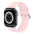 Business B Style Silicone Watch Strap, For Apple Watch Series 7 45mm / 6 & SE & 5 & 4 44mm / 3 & 2 & 1 42mm, For Apple Watch Ultra 49mm / Series 8&7 45mm / SE 2&6&SE&5&4 44mm / 3&2&1 42mm - DealBuddy