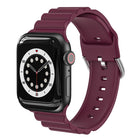 Business B Style Silicone Watch Strap, For Apple Watch Series 7 45mm / 6 & SE & 5 & 4 44mm / 3 & 2 & 1 42mm, For Apple Watch Ultra 49mm / Series 8&7 45mm / SE 2&6&SE&5&4 44mm / 3&2&1 42mm - DealBuddy