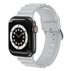 Business B Style Silicone Watch Strap, For Apple Watch Series 7 45mm / 6 & SE & 5 & 4 44mm / 3 & 2 & 1 42mm, For Apple Watch Ultra 49mm / Series 8&7 45mm / SE 2&6&SE&5&4 44mm / 3&2&1 42mm - DealBuddy