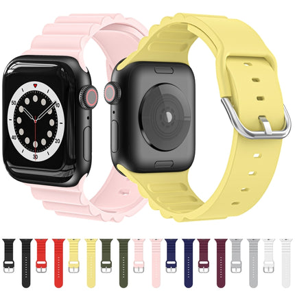 Business B Style Silicone Watch Strap, For Apple Watch Series 7 45mm / 6 & SE & 5 & 4 44mm / 3 & 2 & 1 42mm, For Apple Watch Ultra 49mm / Series 8&7 45mm / SE 2&6&SE&5&4 44mm / 3&2&1 42mm - DealBuddy