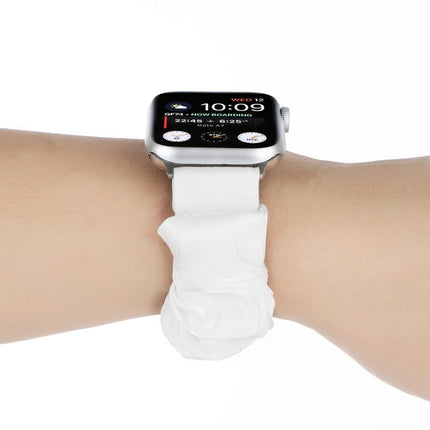 Shell Pattern Hair Ring Cloth Watch Strap, For Apple Watch Ultra 49mm / Series 8&7 45mm / SE 2&6&SE&5&4 44mm / 3&2&1 42mm, For Apple Watch Series 8&7 41mm / SE 2&6&SE&5&4 40mm / 3&2&1 38mm                                                                ... - DealBuddy