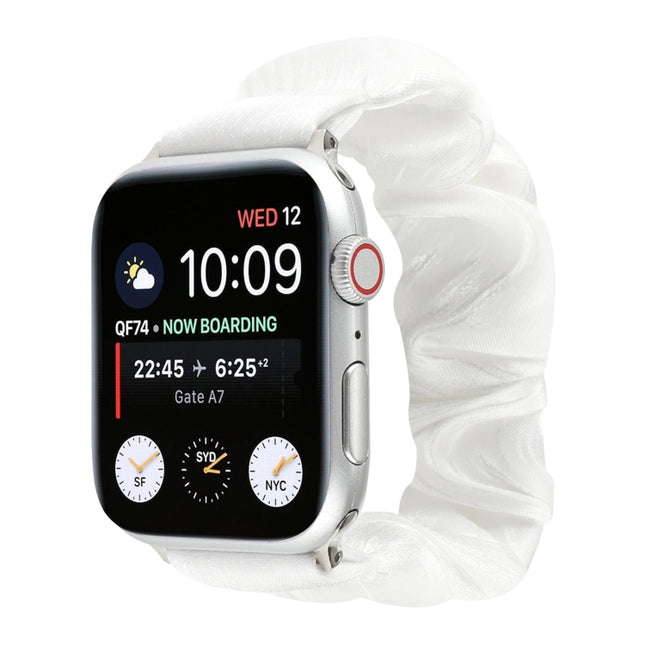 Shell Pattern Hair Ring Cloth Watch Strap, For Apple Watch Ultra 49mm / Series 8&7 45mm / SE 2&6&SE&5&4 44mm / 3&2&1 42mm, For Apple Watch Series 8&7 41mm / SE 2&6&SE&5&4 40mm / 3&2&1 38mm                                                                ... - DealBuddy