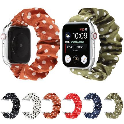 Dots Hair Ring Cloth Watch Strap, For Apple Watch Ultra 49mm / Series 8&7 45mm / SE 2&6&SE&5&4 44mm / 3&2&1 42mm, For Apple Watch Series 8&7 41mm / SE 2&6&SE&5&4 40mm / 3&2&1 38mm, For Apple Watch Series 7 41mm / 6 & SE & 5 & 4 40mm / 3 & 2 & 1 38mm - DealBuddy