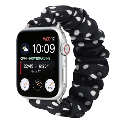 Dots Hair Ring Cloth Watch Strap, For Apple Watch Ultra 49mm / Series 8&7 45mm / SE 2&6&SE&5&4 44mm / 3&2&1 42mm, For Apple Watch Series 8&7 41mm / SE 2&6&SE&5&4 40mm / 3&2&1 38mm, For Apple Watch Series 7 41mm / 6 & SE & 5 & 4 40mm / 3 & 2 & 1 38mm - DealBuddy
