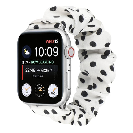 Dots Hair Ring Cloth Watch Strap, For Apple Watch Ultra 49mm / Series 8&7 45mm / SE 2&6&SE&5&4 44mm / 3&2&1 42mm, For Apple Watch Series 8&7 41mm / SE 2&6&SE&5&4 40mm / 3&2&1 38mm, For Apple Watch Series 7 41mm / 6 & SE & 5 & 4 40mm / 3 & 2 & 1 38mm - DealBuddy
