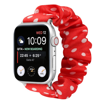 Dots Hair Ring Cloth Watch Strap, For Apple Watch Ultra 49mm / Series 8&7 45mm / SE 2&6&SE&5&4 44mm / 3&2&1 42mm, For Apple Watch Series 8&7 41mm / SE 2&6&SE&5&4 40mm / 3&2&1 38mm, For Apple Watch Series 7 41mm / 6 & SE & 5 & 4 40mm / 3 & 2 & 1 38mm - DealBuddy
